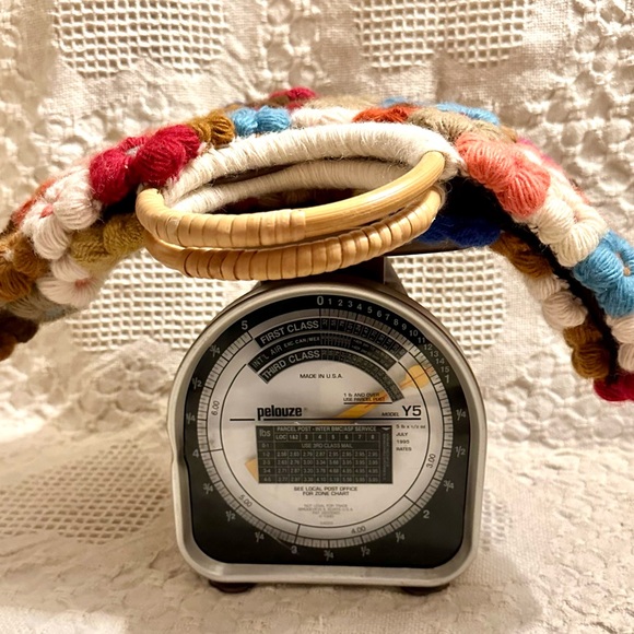 J.P. & MATTIE Multi Color Crotchet / Yarn Flower Purse New - Picture 9 of 13